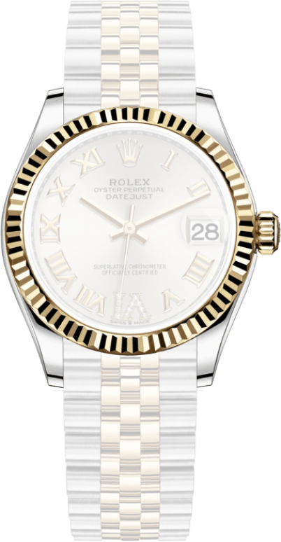 Rolex,Datejust 31 31mm,31mm,Yellow Gold,Stainless Steel,Silver,Automatic,Day,55hours,278273,278273-0004