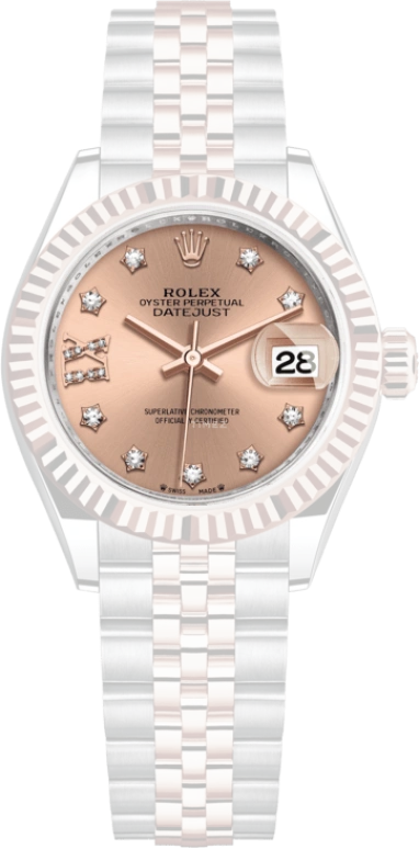 Rolex,Lady-Datejust 28mm,28mm,Everose Gold,Oystersteel,Pink,Automatic,Day,55hours,279171,279171-0027