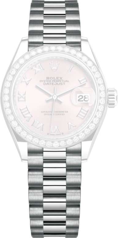 Rolex,Lady-Datejust 28mm,28mm,White Gold,Silver,Automatic,Day,55hours,279139RBR,279139RBR-0012