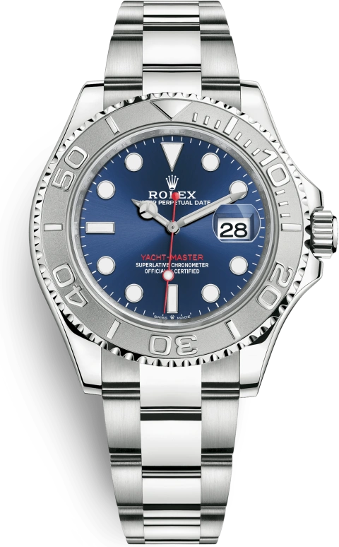 Rolex,Yacht-Master 40mm,40mm,Platinum,Stainless Steel,Blue,Automatic,Day,70hours,126622,126622-0002