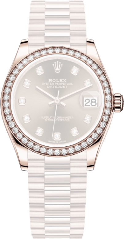 Rolex,Datejust 31 31mm,31mm,Rose Gold,Brown,Automatic,Day,55hours,278285RBR,278285RBR-0006