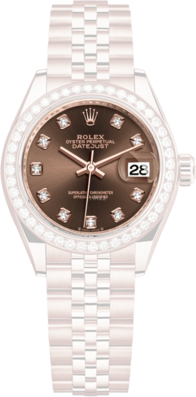 Rolex,Lady-Datejust 28mm,28mm,Everose Gold,Brown,Automatic,Day,55hours,279135RBR,279135RBR-0018