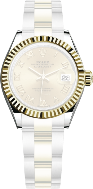 Rolex,Lady-Datejust 28mm,28mm,Yellow Gold,Oystersteel,Champagne,Automatic,Day,55hours,279173,279173-0010