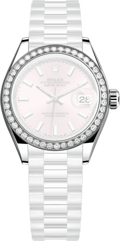Rolex,Lady-Datejust 28mm,28mm,White Gold,Pink,Automatic,Day,55hours,279139RBR,279139RBR-0004
