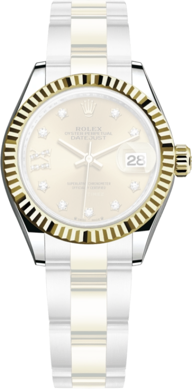 Rolex,Lady-Datejust 28mm,28mm,Yellow Gold,Oystersteel,Champagne,Automatic,Day,55hours,279173,279173-0022