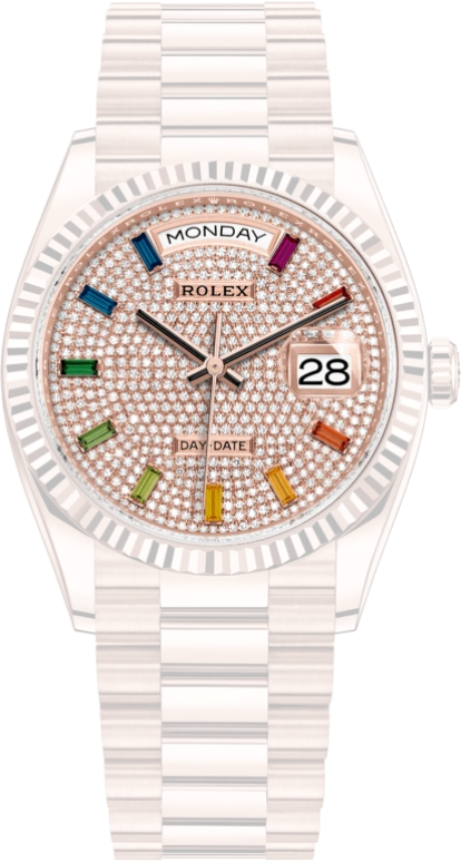 Rolex,Day-Date 36 36mm,36mm,Rose Gold,Automatic,Date,Day,128235,128235-0039