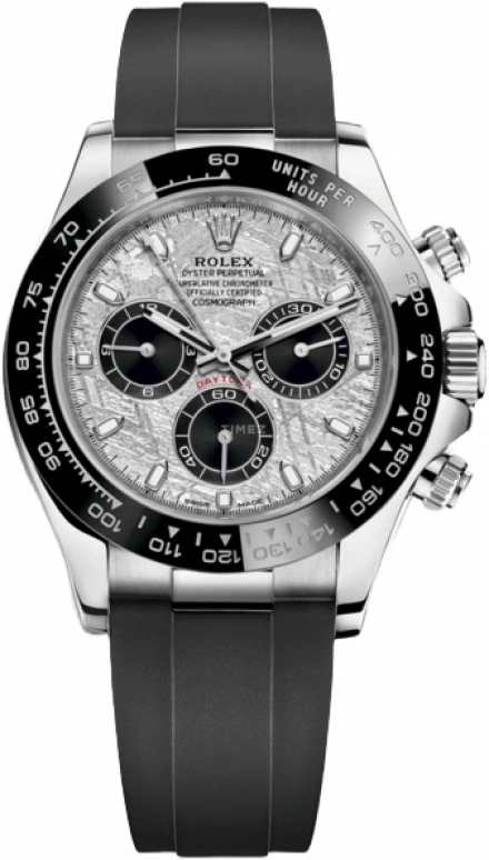 Rolex,Daytona 40mm,40mm,Ceramic,White Gold,Silver,Automatic,Chronograph,Column Wheel,Zlatan Ibrahimović,Ángel Di María,116519LN,116519LN-0038