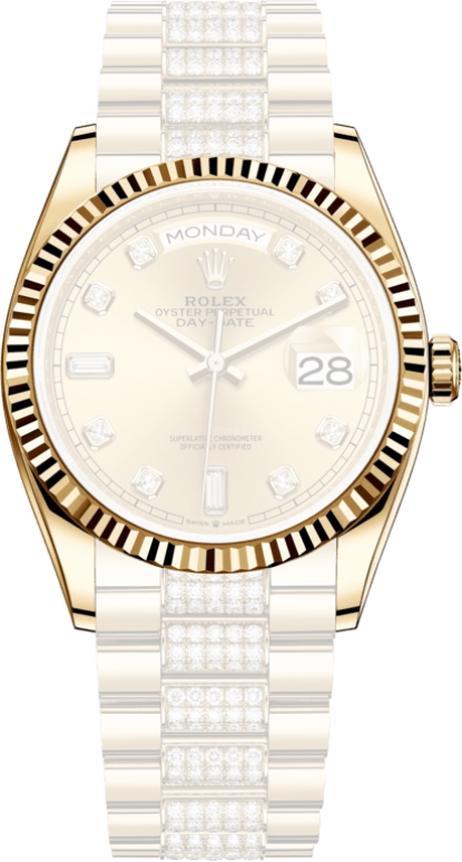 Rolex,Day-Date 36 36mm,36mm,Yellow Gold,Champagne,Automatic,Date,Day,128238,128238-0026