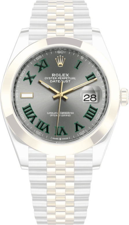 Rolex,Datejust 41 41mm,41mm,Yellow Gold,Stainless Steel,Grey,Automatic,Day,70hours,126303,126303-0020
