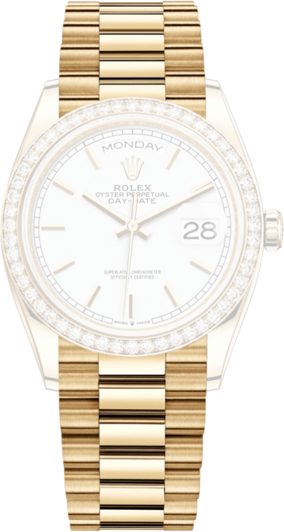 Rolex,Day-Date 36 36mm,36mm,Yellow Gold,White,Automatic,Date,Day,128348RBR,128348RBR-0047