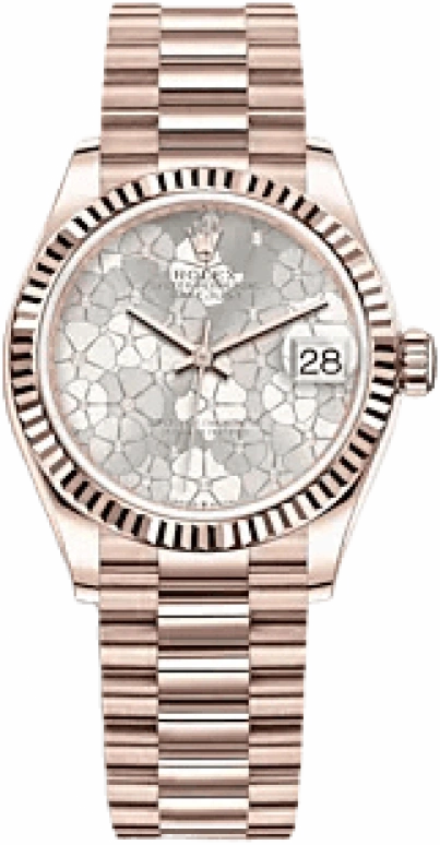 Rolex,Datejust 31 31mm,31mm,Rose Gold,Silver,Automatic,Day,55hours,278275,278275-0045