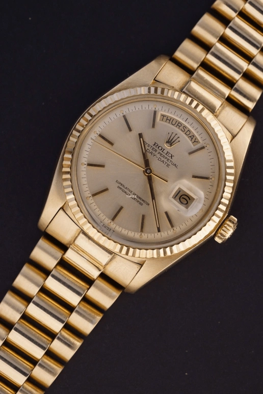 Rolex,Day-Date 36 36mm,36mm,Yellow Gold,Champagne,Automatic,Date,Day,1803 Champagne Dial