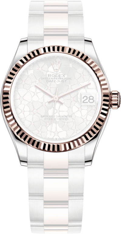 Rolex,Datejust 31 31mm,31mm,Rose Gold,Stainless Steel,Silver,Automatic,Day,55hours,278271,278271-0031