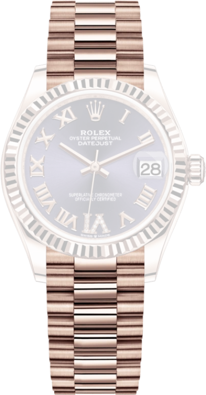 Rolex,Datejust 31 31mm,31mm,Rose Gold,Purple,Automatic,Day,55hours,278275,278275-0029