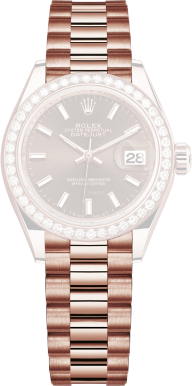 Rolex,Lady-Datejust 28mm,28mm,Rose Gold,Brown,Automatic,Day,55hours,279135RBR,279135RBR-0005