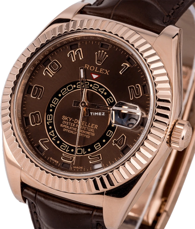 Rolex,Sky-Dweller 42mm,42mm,Rose Gold,Coffee,Automatic,Annual Calendar,Month,Day,Dule Time,72hours,In-house Caliber,326135,326135-LFC