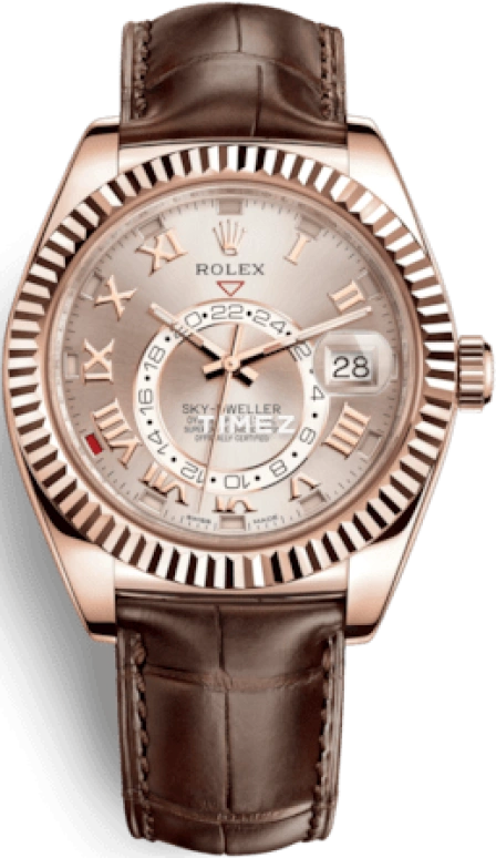 Rolex,Sky-Dweller 42mm,42mm,Rose Gold,Pink,Automatic,Annual Calendar,Month,Day,326135,326135-0004