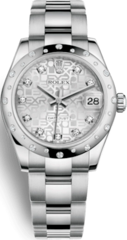 Rolex,Datejust 31 31mm,31mm,White Gold,Stainless Steel,Silver,Automatic,Day,48hours,178344,178344-0031