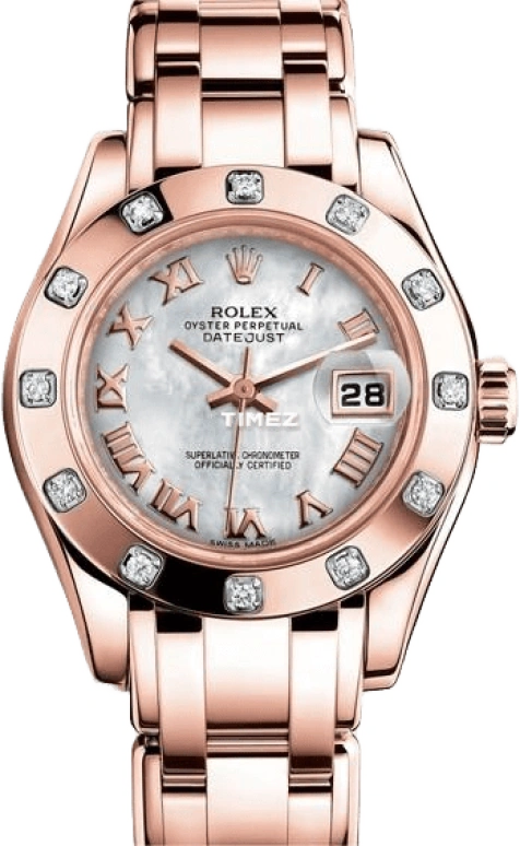 Rolex,Pearlmaster 29mm,29mm,Rose Gold,Silver,Automatic,Day,48hours,80315,80315-0015
