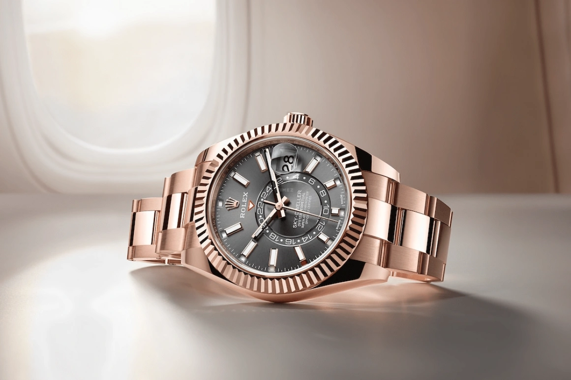 Rolex,Sky-Dweller 42mm,42mm,Rose Gold,Grey,Automatic,Annual Calendar,Month,Date,326935,326935-0007