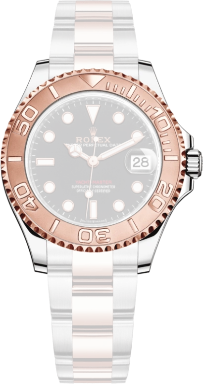 Rolex,Yacht-Master 37mm,37mm,Stainless Steel,Everose Gold,Black,Automatic,Day,55hours,268621,268621-0004