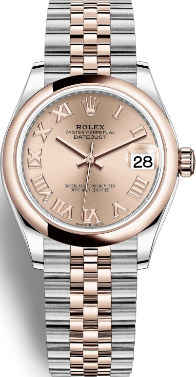 Rolex,Datejust 31 31mm,31mm,Rose Gold,Stainless Steel,Rose,Automatic,Day,55hours,278241,278241-0006