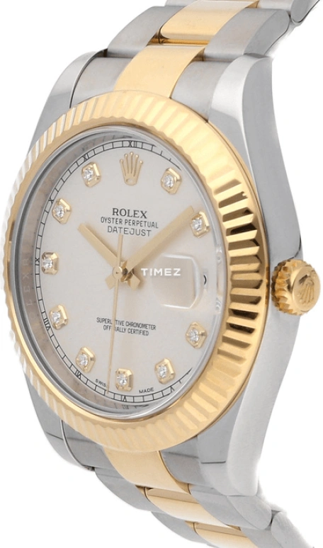 Rolex,Datejust II 41mm,41mm,Yellow Gold,Oystersteel,White,Automatic,Day,48hours,116333,116333-0008