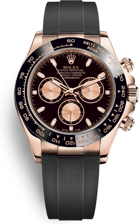 Rolex,Daytona 40mm,40mm,Ceramic,Rose Gold,Black,Automatic,Chronograph,Column Wheel,116515LN,116515LN-0017