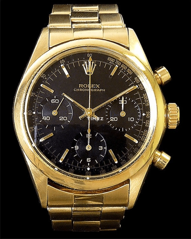 Rolex,Daytona 37mm,37mm,Yellow Gold,Black,Handwound,Chronograph,48hours,6283
