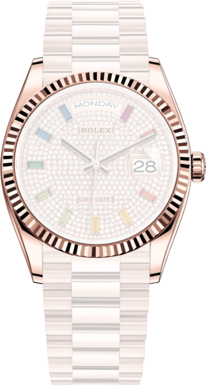 Rolex,Day-Date 36 36mm,36mm,Rose Gold,Automatic,Date,Day,128235,128235-0039