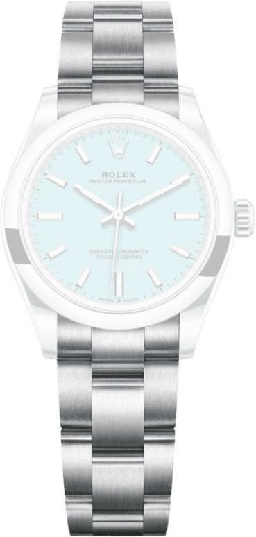 Rolex,Oyster Perpetual 31mm,31mm,Stainless Steel,Turquoise,Ice Blue,Automatic,55hours,In-house Caliber,277200,277200-0007