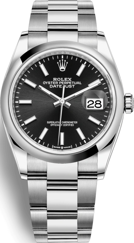 Rolex,Datejust 36 36mm,36mm,Oystersteel,Black,Automatic,Day,70hours,126200,126200-0004