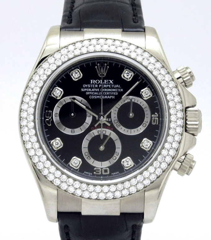 Rolex,Daytona 40mm,40mm,White Gold,Black,Automatic,Chronograph,72hours,116589RBR,116589RBR-0001