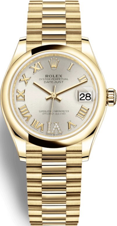 Rolex,Datejust 31 31mm,31mm,Yellow Gold,Silver,Automatic,Day,55hours,278248,278248-0028