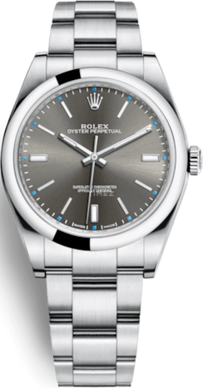 Rolex,Oyster Perpetual 39mm,39mm,Stainless Steel,Grey,Automatic,48hours,In-house Caliber,114300,114300-0001