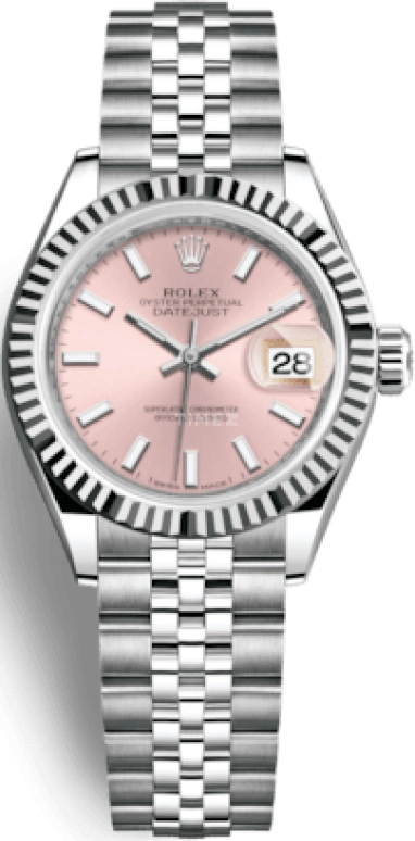 Rolex,Lady-Datejust 28mm,28mm,White Gold,Oystersteel,Pink,Automatic,Day,55hours,279174,279174-0001
