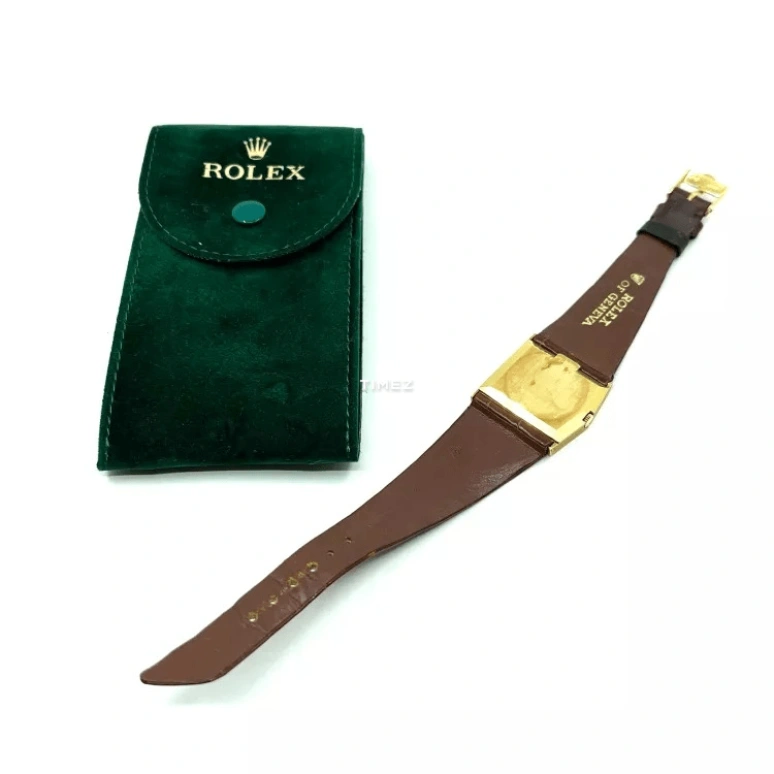 Rolex,Cellini 28mm,28mm,Yellow Gold,Brown,Handwound,Sapphire,Crystal Glass,Other,4017 YG