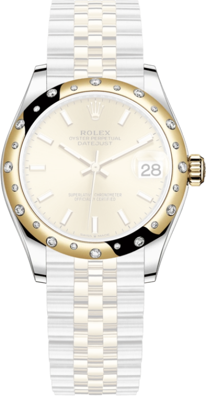 Rolex,Datejust 31 31mm,31mm,Yellow Gold,Stainless Steel,Champagne,Automatic,Day,55hours,278343RBR,278343RBR-0014