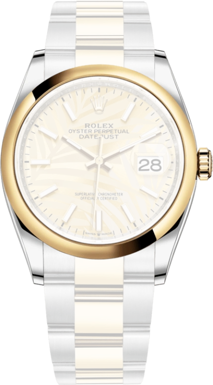 Rolex,Datejust 36 36mm,36mm,Yellow Gold,Stainless Steel,Champagne,Automatic,Day,70hours,126203,126203-0038