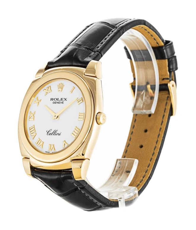 Rolex,Cellini 36mm,36mm,Yellow Gold,White,Handwound,Sapphire,Crystal Glass,Other,5330,5330/8