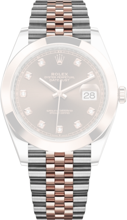 Rolex,Datejust 41 41mm,41mm,Rose Gold,Stainless Steel,Brown,Automatic,Day,70hours,126301,126301-0004