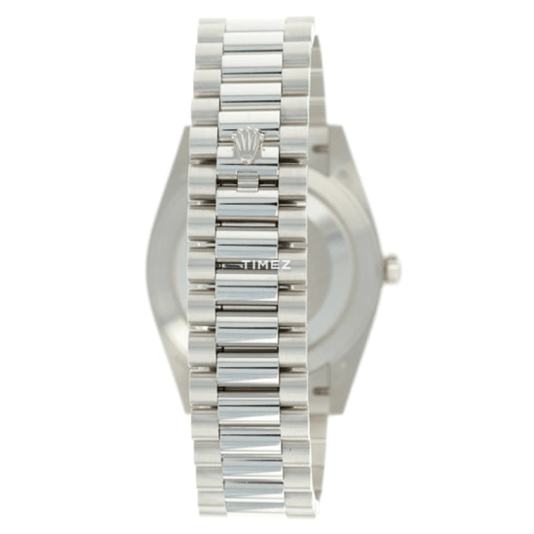 Rolex,Day-Date 40 40mm,40mm,Platinum,Silver White,Automatic,Date,Day,Mirka Federer,228396TEM