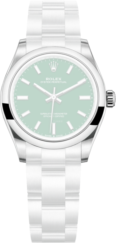 Rolex,Oyster Perpetual 31mm,31mm,Stainless Steel,Green,Automatic,55hours,In-house Caliber,277200,277200-0006