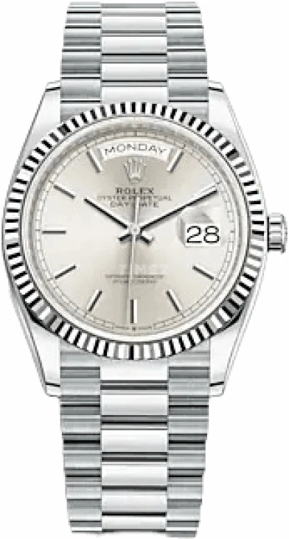 Rolex,Day-Date 36 36mm,36mm,Platinum,Silver,Automatic,Date,Day,128236,128236-0001