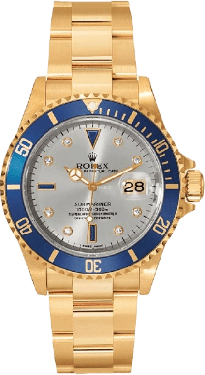 Rolex Submariner 16618 SILVER SERTI
