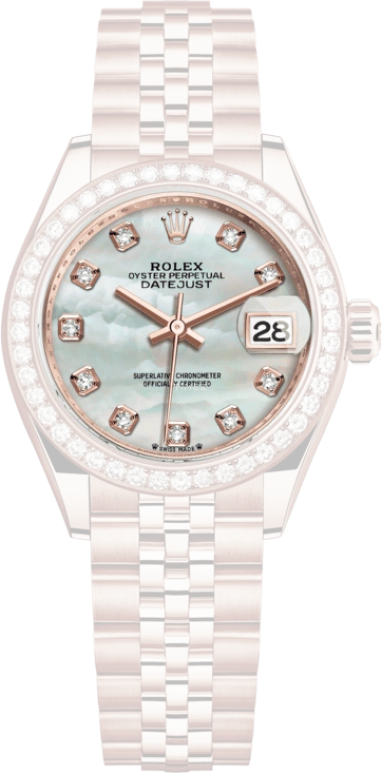 Rolex,Lady-Datejust 28mm,28mm,Everose Gold,White,Automatic,Day,55hours,279135RBR,279135RBR-0019