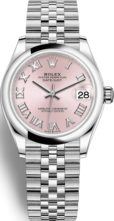 Rolex,Datejust 31 31mm,31mm,Stainless Steel,Pink,Automatic,Day,55hours,278240,278240-0014