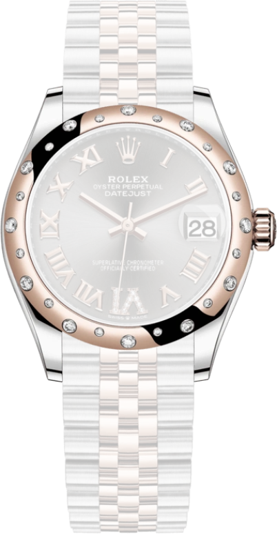 Rolex,Datejust 31 31mm,31mm,Rose Gold,Stainless Steel,Grey,Automatic,Day,55hours,278341RBR,278341RBR-0030