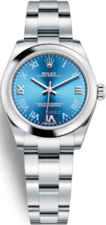 Rolex,Oyster Perpetual 31mm,31mm,Stainless Steel,Blue,Automatic,48hours,In-house Caliber,177200,177200-0015