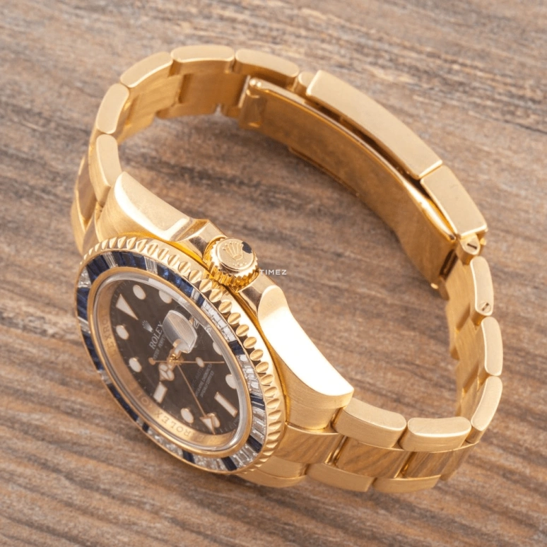 Rolex,GMT-Master II 40mm,40mm,Yellow Gold,Black,Automatic,Day,Dule Time,116748SA
